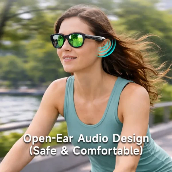 H098f0af8c0234178afbd6bff4cce2080s.webp Smart Audio Glasses Bluetooth 5.4 Open Ear Wireless Earbuds Touch Control Hands Free Calling Sports Cycling Sunglasses