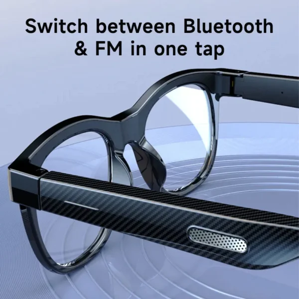 H308a745185d34010aaee5e2e45b972fak.webp Smart Audio Glasses Bluetooth 5.4 Open Ear Wireless Earbuds Touch Control Hands Free Calling Sports Cycling Sunglasses